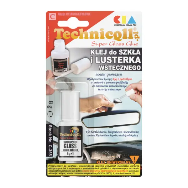 Koupit Online Lepidlo sekundové na sklo a zrcátka TECHNICQLL 8g
