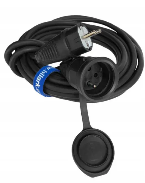 Kabel prodlužovací s jednou zásuvkou H07RN-F 3g 2.5 (5m) zástrčka E/SCHUKO, zásuvka E (s ochranným kolíkem) Nejprodávanější