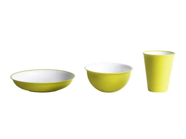 Must-Have Set plastového nerozbitného nádobí Omada Sanaliving 3ks VerdeAcido světle zelená