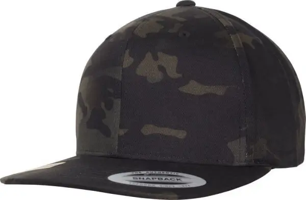 Čepice kšiltovka Snapback, FLEXFIT Yupoong baseballová, army tmavá maskáčová Nejlepší Volba