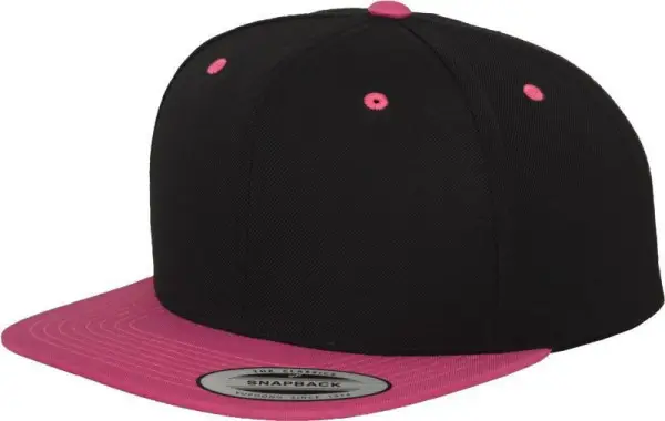 Odeslání Ihned Čepice kšiltovka Snapback, FLEXFIT Yupoong baseballová, růžovo-černá