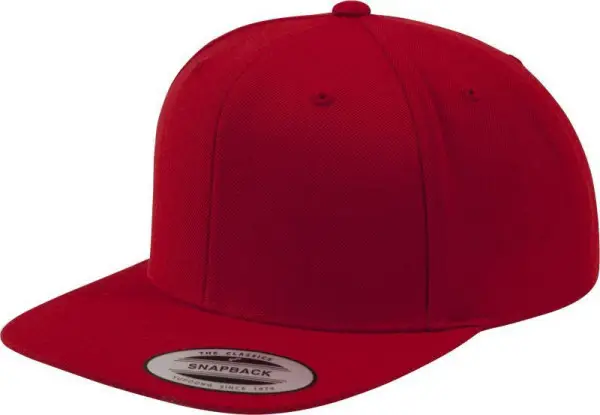 Čepice kšiltovka Snapback, FLEXFIT Yupoong baseballová, červená Tovární Cena