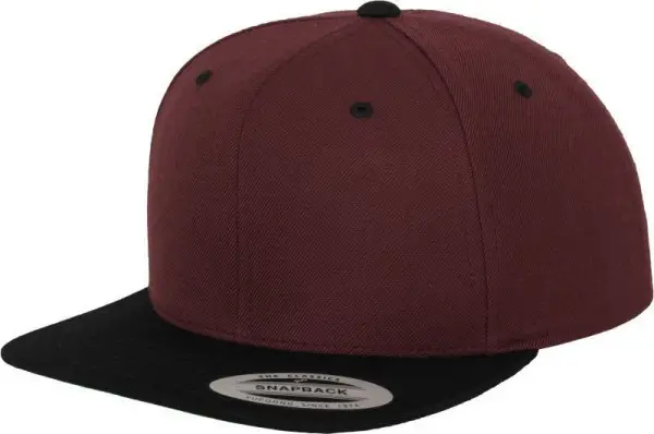 Ověřený Čepice kšiltovka Snapback, FLEXFIT Yupoong baseballová, černo-fialová