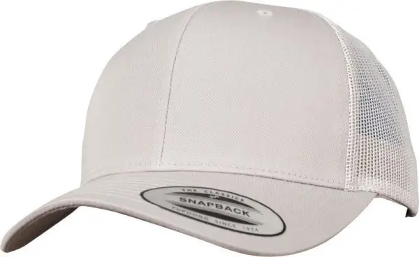 Čepice kšiltovka FLEXFIT Yupoong, Trucker, síťkovaná, stříbrná Top Prodej