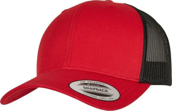 Speciální Cena Čepice kšiltovka FLEXFIT Yupoong, Trucker, síťkovaná, červeno-černá