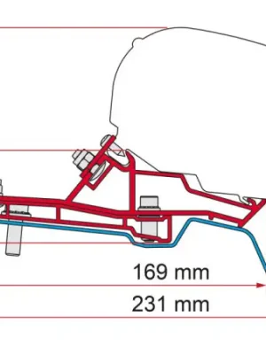 Adaptér Fiamma Ford Transit Van H2L2, 290cm (centimetry) RHD Odeslání Ihned