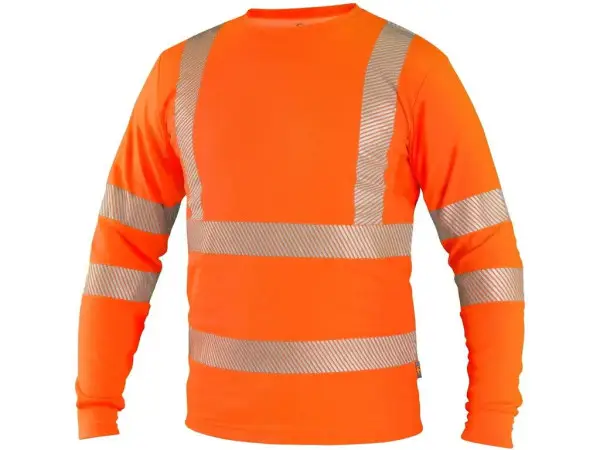 Tričko CXS OLDHAM, dlouhý rukáv, výstražné, pánské, oranžové, vel. 2XL Levný