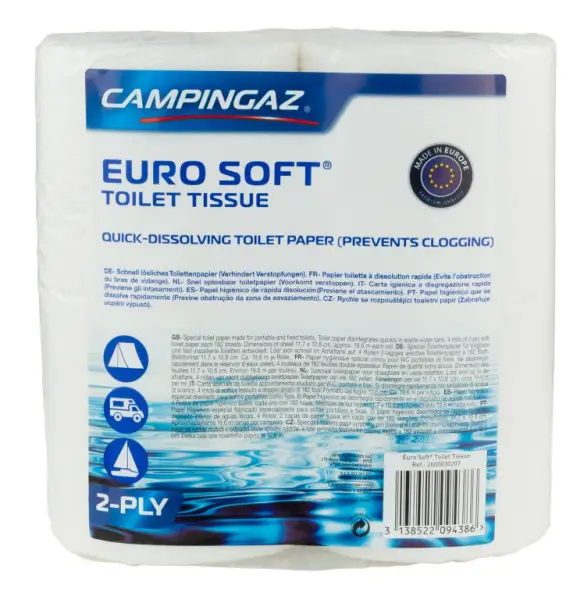 Cenový Hit Papír toaletní, speciální pro chemické WC Euro Soft, 4 role, Campingaz