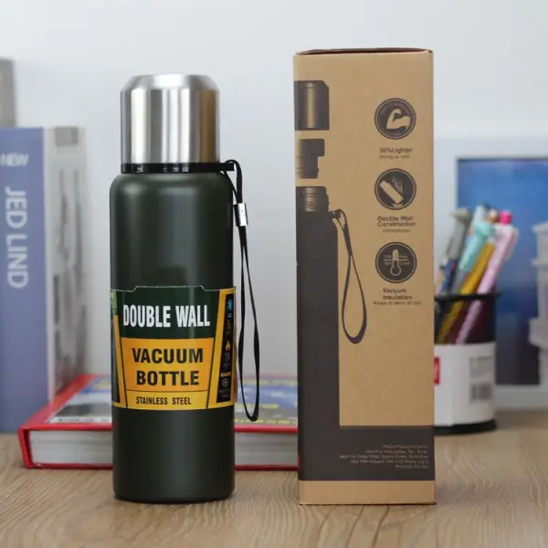 Omezená Nabídka Termoska 1000ml nerezová černá, Kamper
