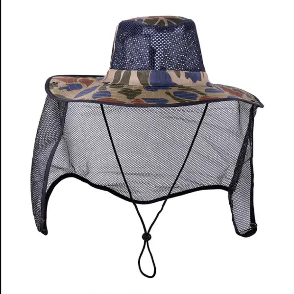 Klobouk lovecký se síťkou proti hmyzu, maskáčový, polyester, Kamper Víkendová Akce