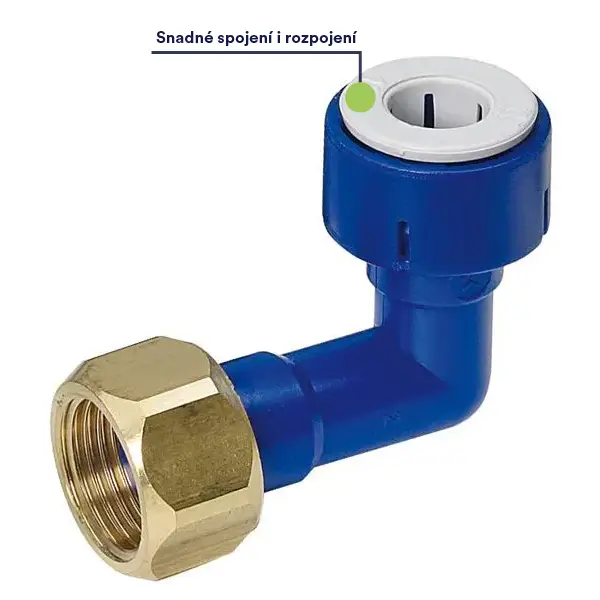 Značkový Úhlové propojení se šroubením 1/2'' Reich UniQuick