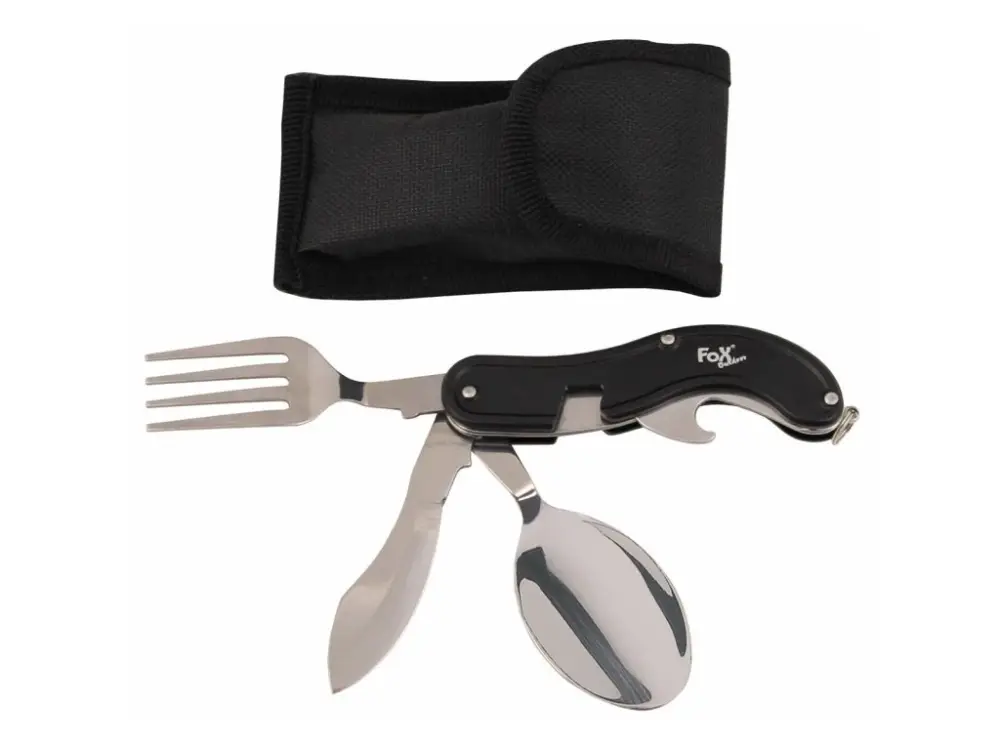 Speciální Cena FOX OUTDOOR Cestovní rozkládací příbor 4 v 1