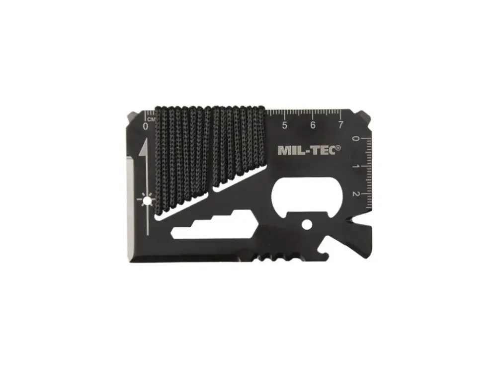 Karta pro přežití MIL-TEC - Paracord Survival Card Černá Poslední Šance