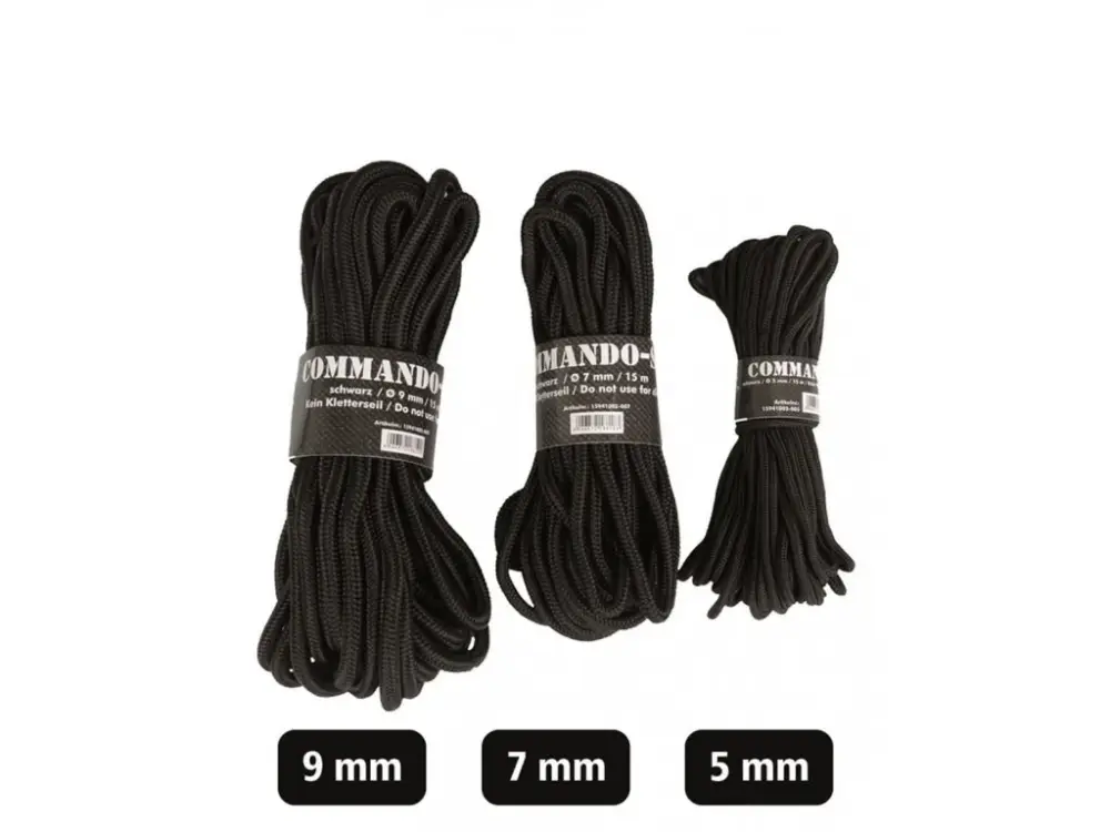 Šňůra MIL-TEC Commando 7mm Černá Akce