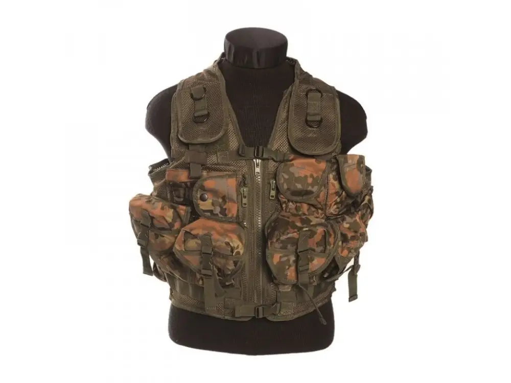 Bezpečná Platba Taktická vesta MIL-TEC 9 kapes Flecktarn