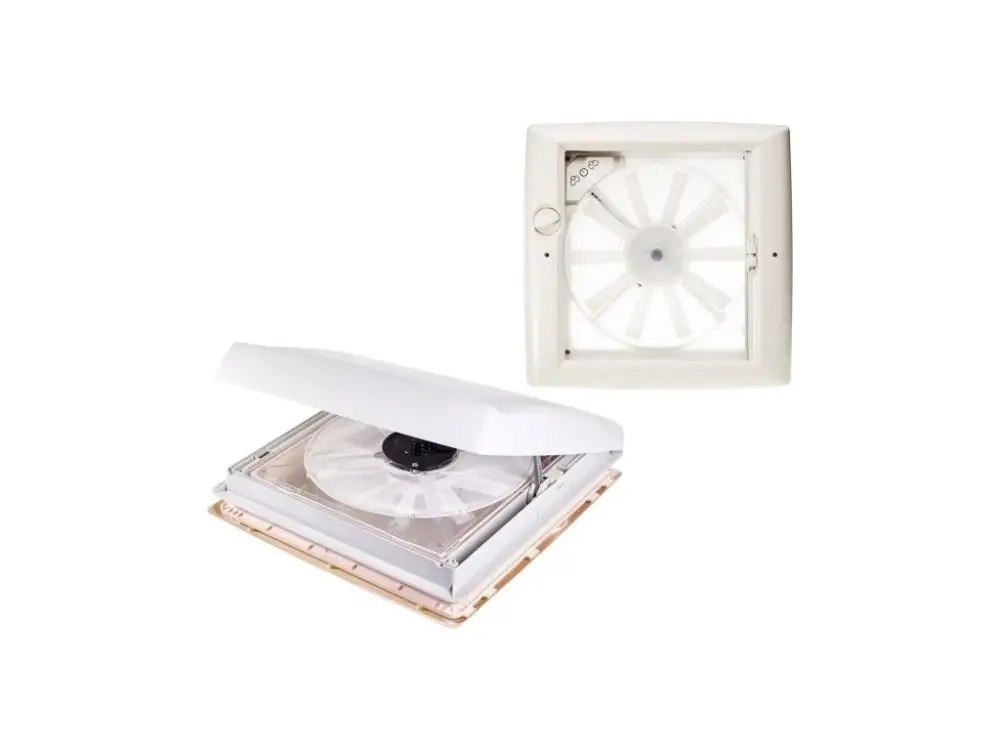 Nízká Cena Střešní okno Thule Omni-Vent s 12V ventilátorem, bílé