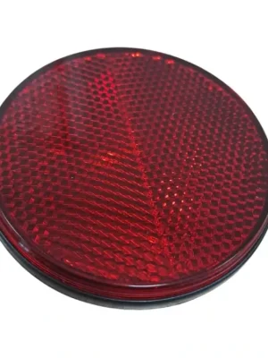 Autentický Samolepící odrazka kulatá v červené barvě, 72mm - 1 kus