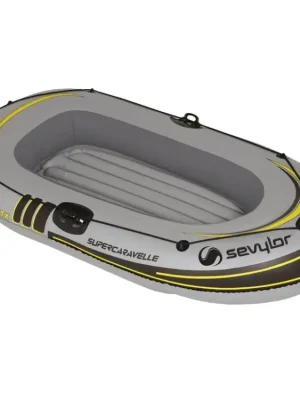 Veslařský člun SUPERCARAVELLE, šedý, se 2 vesly Nožní pumpa Aktuální
