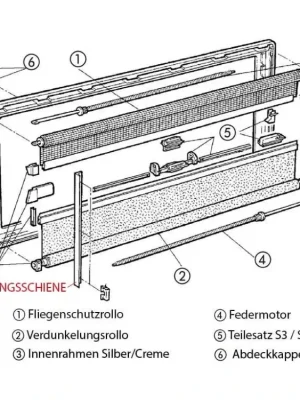 Posuvný profil/vodicí lišta pro systém rolet s vnitřním rámem, 2 x 100 cm, pro okna S4 Koupit Online