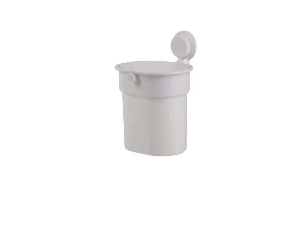 Odpadkový koš s přísavkou, bílý, do 3 kg, tlačítkový Nízká Cena