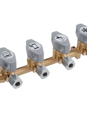 Top Prodej Čtyřcestný uzavíratelný ventil GOK - vstup 10 mm, výstupy 8 mm