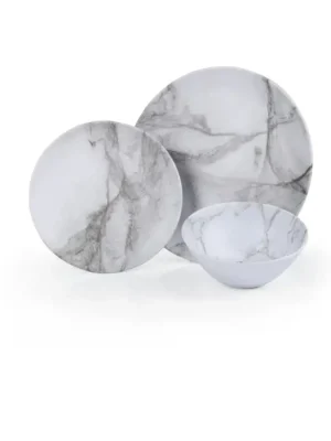 Sada melaminového nádobí Camp4 MARBLE pro 2 osoby Výprodej