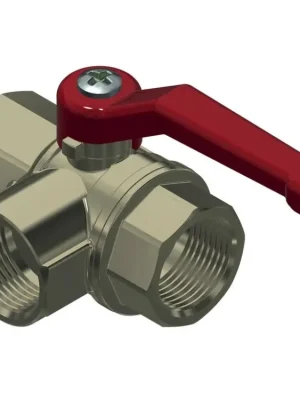 Výhodná Nabídka Třícestný hliníkový ventil, 1/2" vnitřní závit, s dlouhou rukojetí