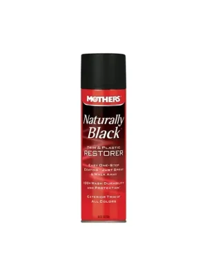 Vysoce Kvalitní Mothers Naturally Black Trim and Plastic Restorer - oživovač nelakovaných plastů, sprej 295 ml