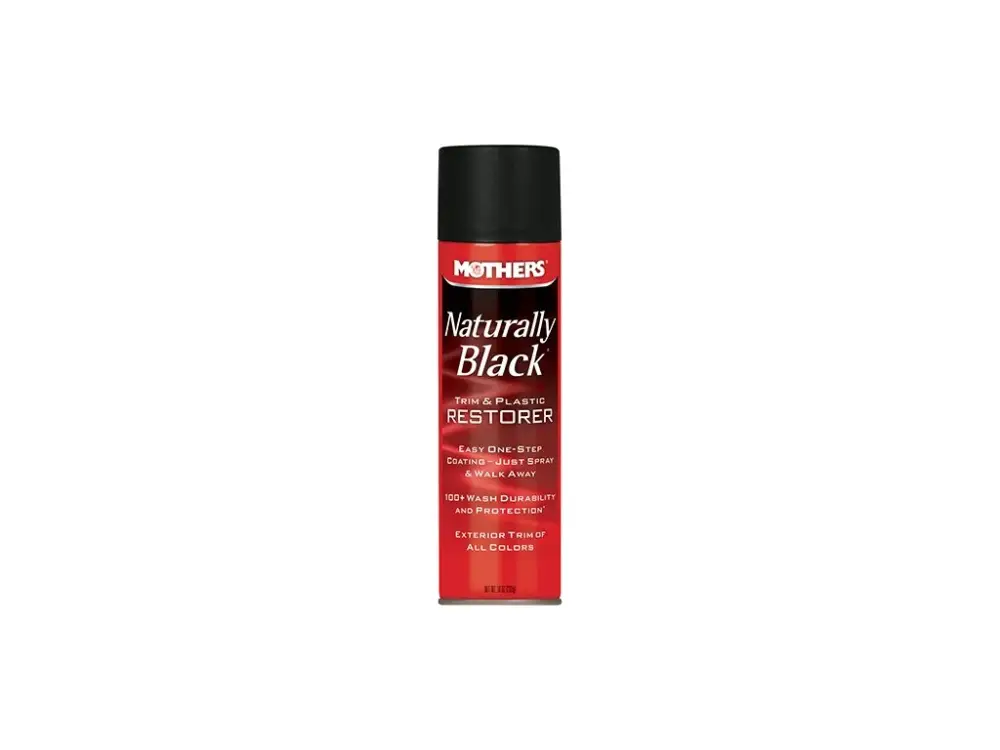 Vysoce Kvalitní Mothers Naturally Black Trim and Plastic Restorer - oživovač nelakovaných plastů, sprej 295 ml