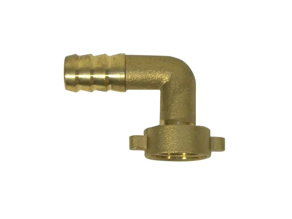 Mosazná úhlová tryska 90° s převlečnou maticí, 1/2" x 10 mm Výprodej
