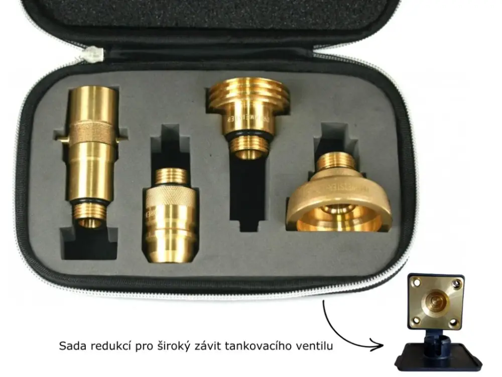 Sada redukcí CAMPKO pro tankování plynu v Evropě (Š 21,8 x 1/14") do originálního hrdla Campko Cenová Bomba