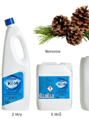 Víkendová Akce WC chemie Flow Kem s vůní Borovice