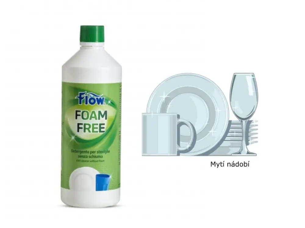 Pouze Dnes Prostředek na nádobí Flow Foam Free - nepěnový, 1l