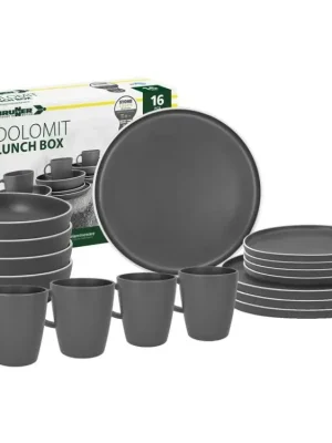 Sada melaminového nádobí Brunner DOLOMIT GREY 16dílná, pro 4 osoby Značkový