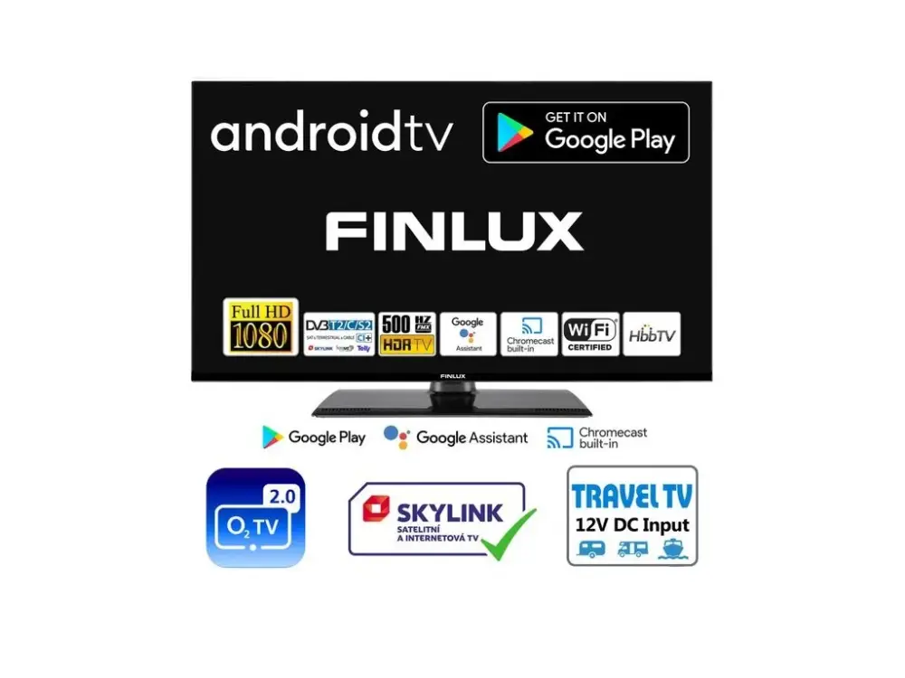 Akce Televize Finlux TV32FFMG5771 - ANDROID11, HDR, FHD, SAT, DVB-T2, WIFI, 12V, TRAVEL TV