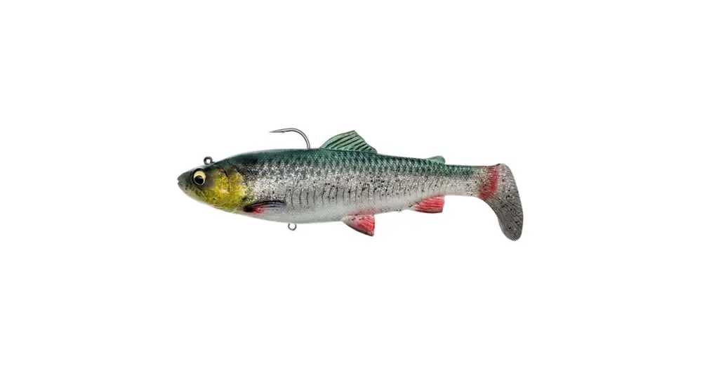 Savage Gear Gumová Nástraha 4D Rattle Shad Trout Sinking Green Silver Vysoce Kvalitní