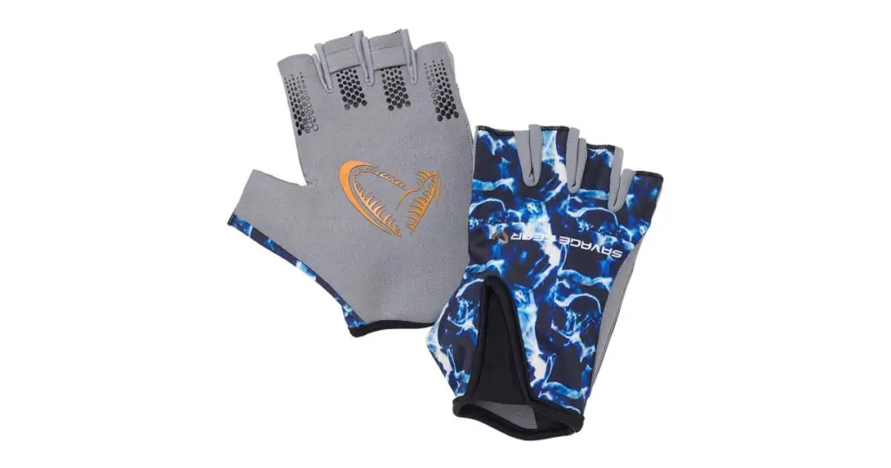 Savage Gear Rukavice Marine Half Glove Sea Blue - XL Vysoce Kvalitní