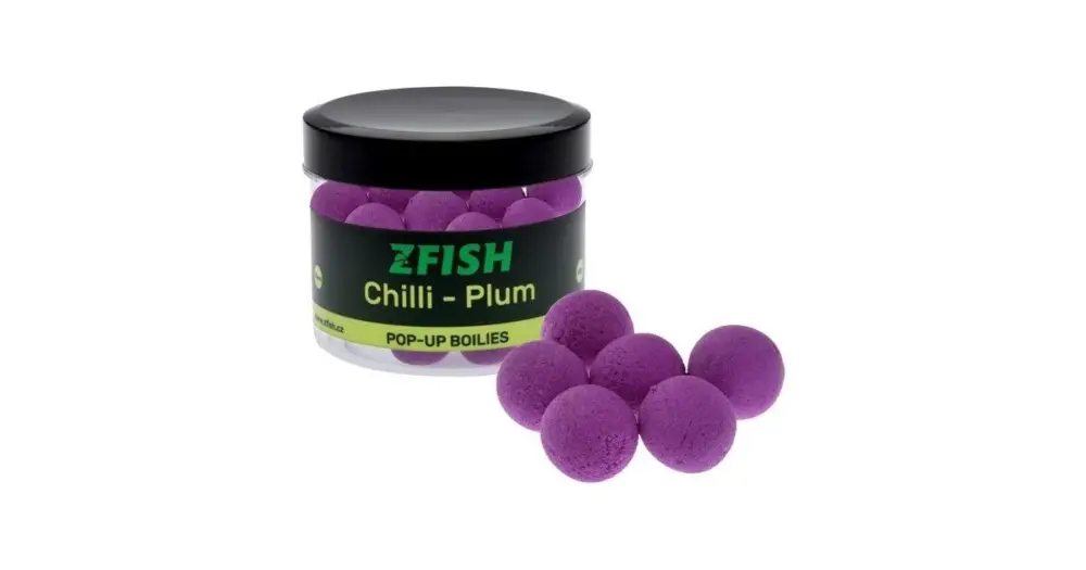 Zlevněný Zfish Plovoucí Boilies Pop-up 60 g 16 mm - Chilli Švestka