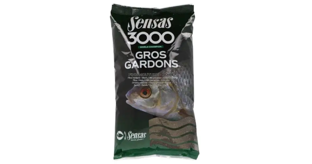 Ověřený Sensas Krmítková Směs 3000 Gros Gardons 1 kg-velká plotice černá jemná