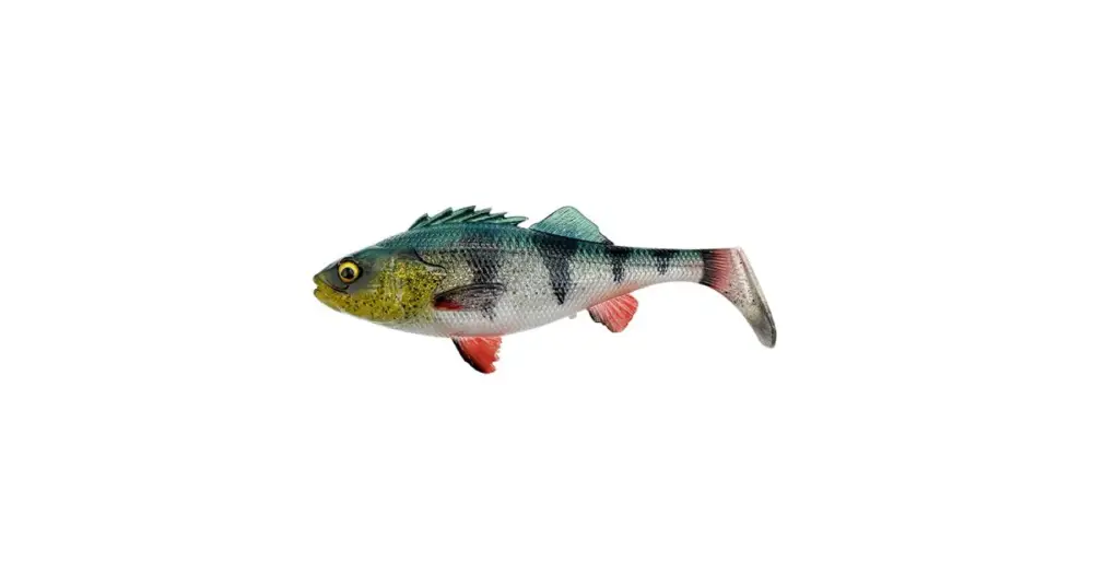 Výprodej Savage Gear Gumová Nástraha 4D Perch Shad Green Silver - 12,5 cm 20 g