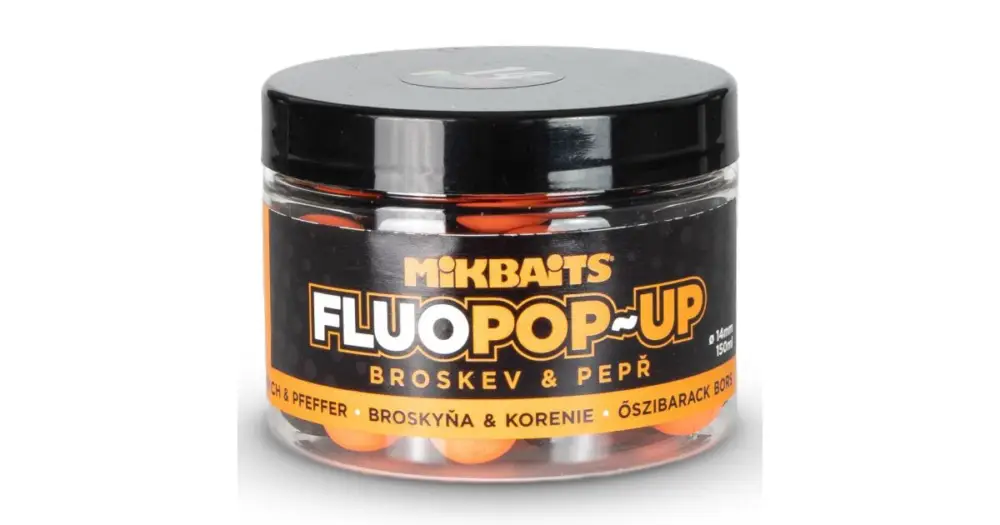 Omezená Nabídka Mikbaits Plovoucí Boilie Fluo Broskev Pepř 150 ml
