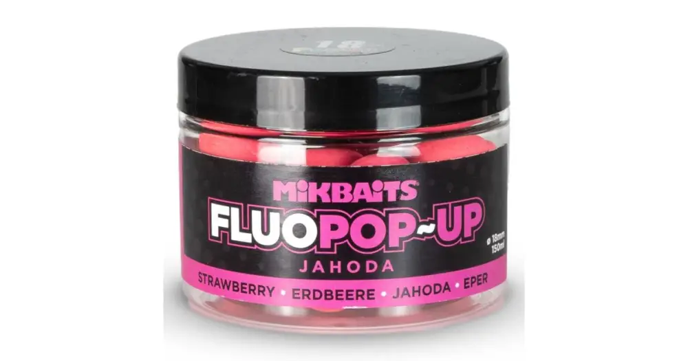 Víkendová Akce Mikbaits Plovoucí Boilie Fluo Jahoda 150 ml - 18 mm