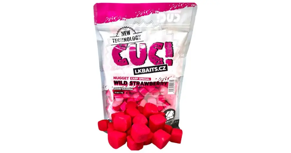 Must-Have LK Baits CUC Nugget Carp Wild Strawberry 1 kg - 10 mm