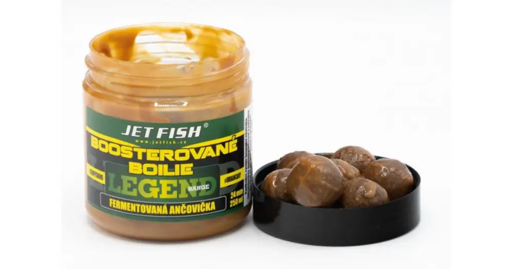 Nejlepší Cena Jet Fish Boosterované Boilie Legend Range Fermentovaná Ančovička 250 ml - 20 mm