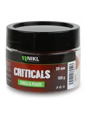 Značkový Nikl Criticals Boilie Chilli & Peach 150 g - 18 mm