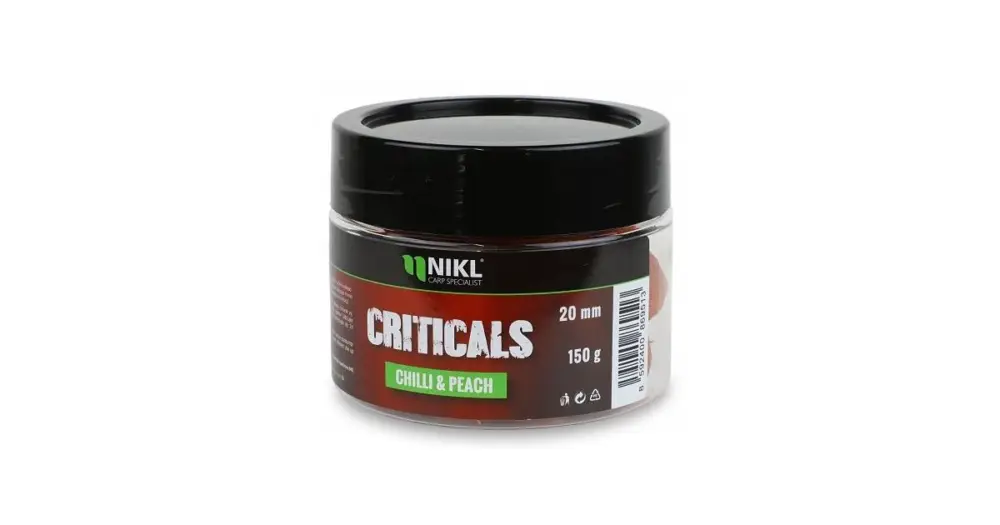 Přímo Od Výrobce Nikl Criticals Boilie Chilli & Peach 150 g
