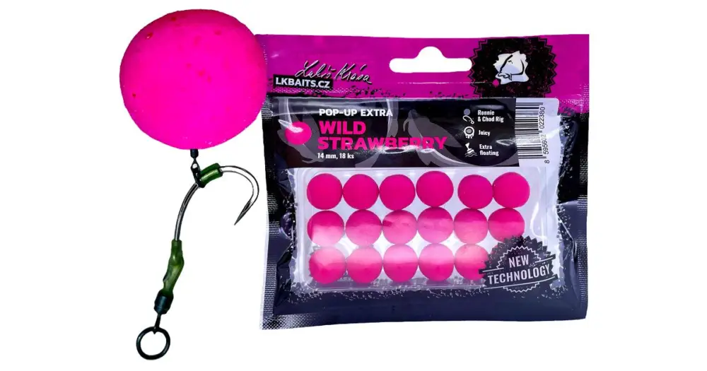 LK Baits Plovoucí Boilie Pop-Up Extra Wild Strawberry Nízká Cena