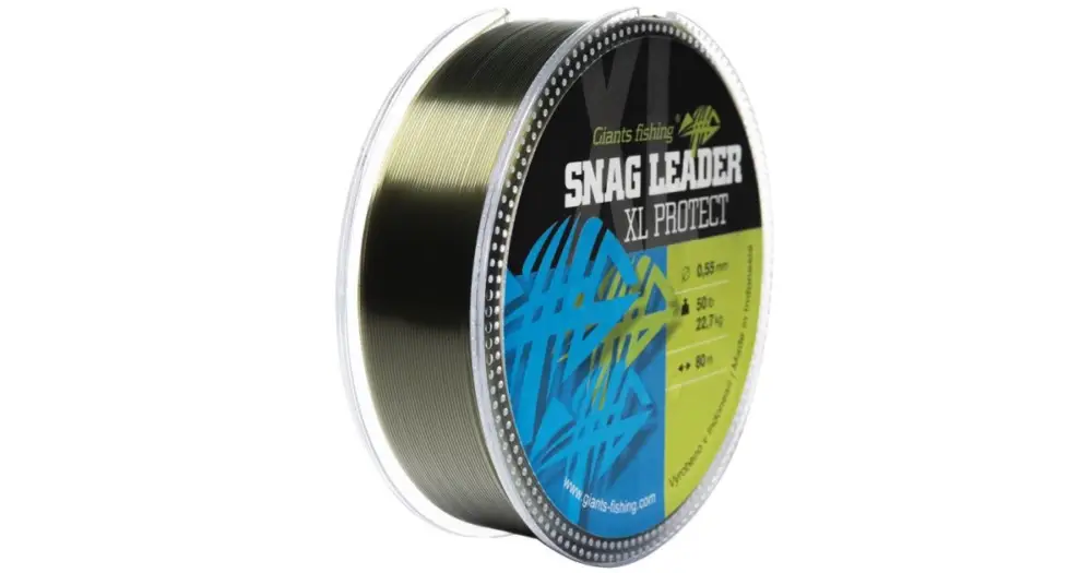 Giants Fishing Šokový Vlasec Snag Leader XL Protect Army Green 80 m - 0,55 mm 22,7 kg Novinka