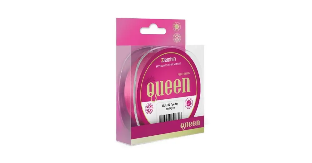 Nejprodávanější Delphin Vlasec Queen Feeder Růžový - Průměr 0,25 mm / Nosnost 5 kg / Návin 5000 m