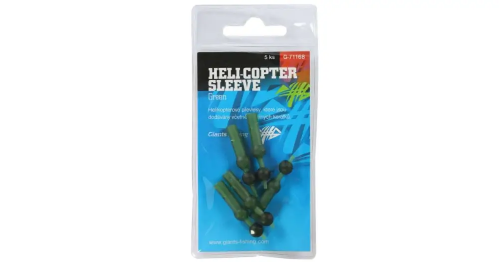Giants Fishing Systém Na Montáž Heli-Copter Sleeve Green 5 ks Sezónní Sleva